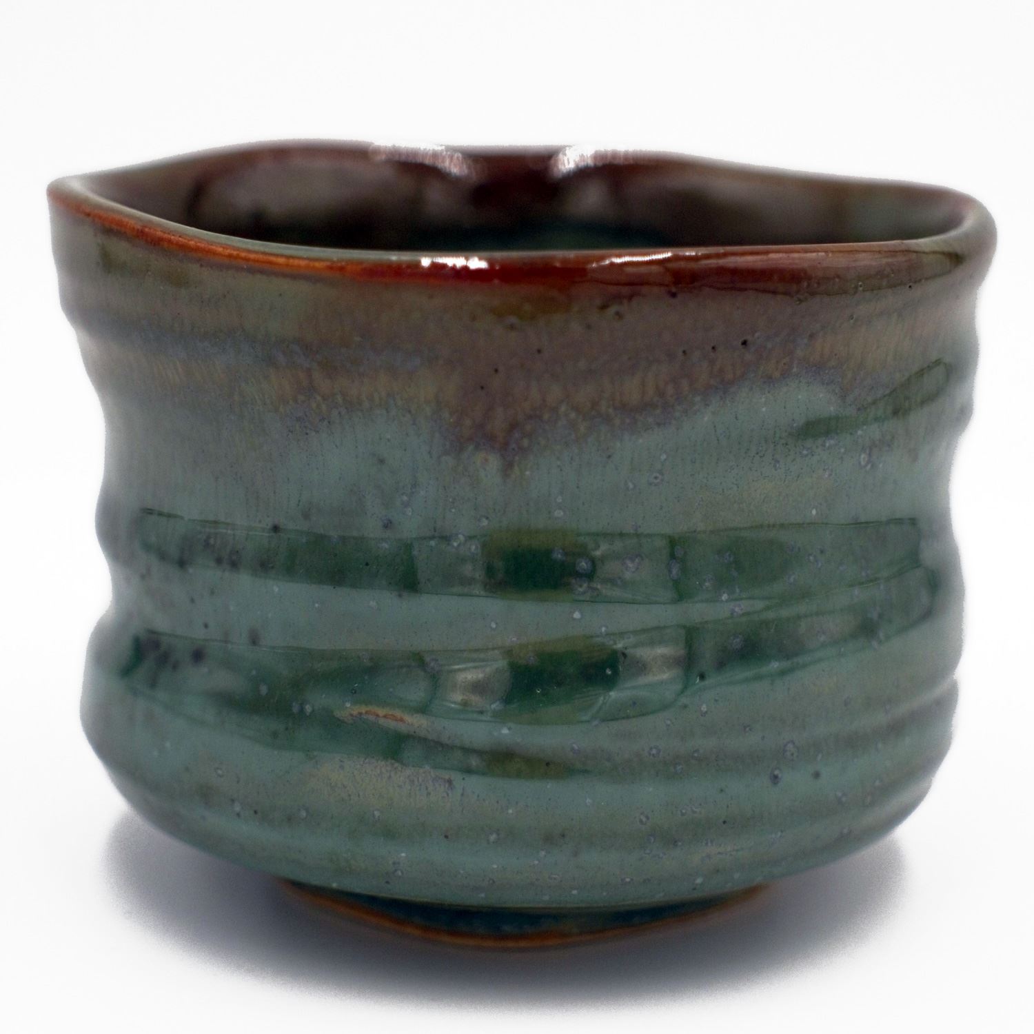 Matcha Tea Bowl green / copper