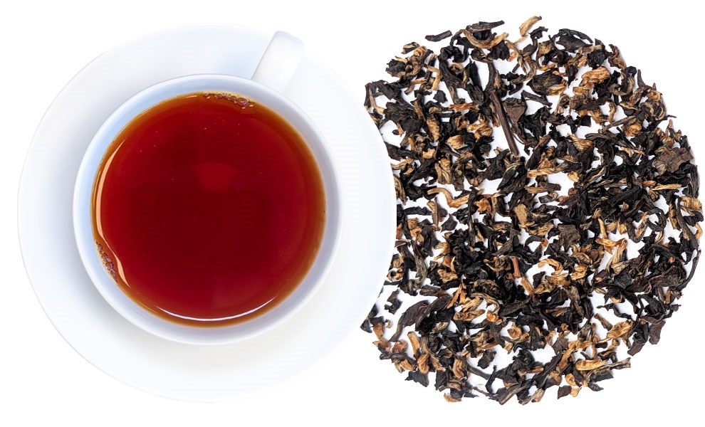 Tee, Schwarztee, Teeblätter, Teeuntersetzer, Tadeln