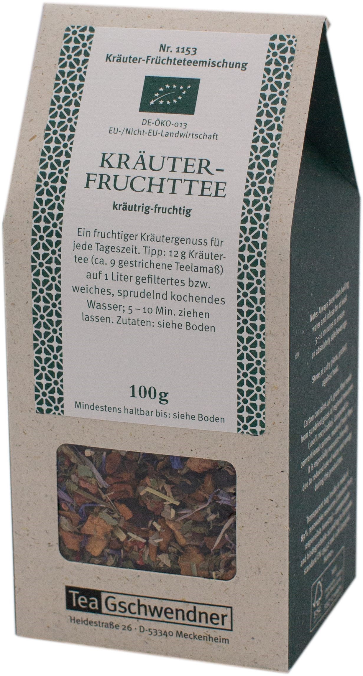 Packung Tea Gschwendner Kräuter-Früchtetee 100g, Kräutertee, Früchtetee, Kräuterfruchteemischung, 100 g, Teebeutel?
