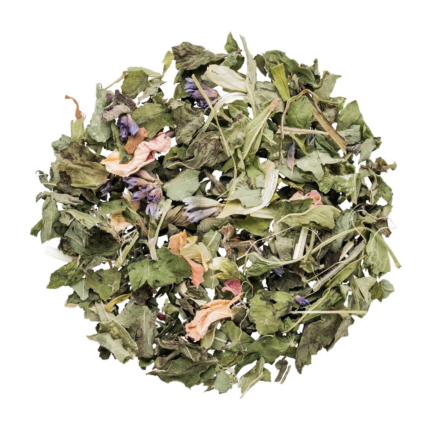 Chillma® Bio Kräutertee lose – krautig-süße Teemischung mit Melisse, Hanf und Hopfen für entspannten Genuss, Kräutertee, loser Tee, getrocknete Kräuter, Blättermischung, Blütenstücke