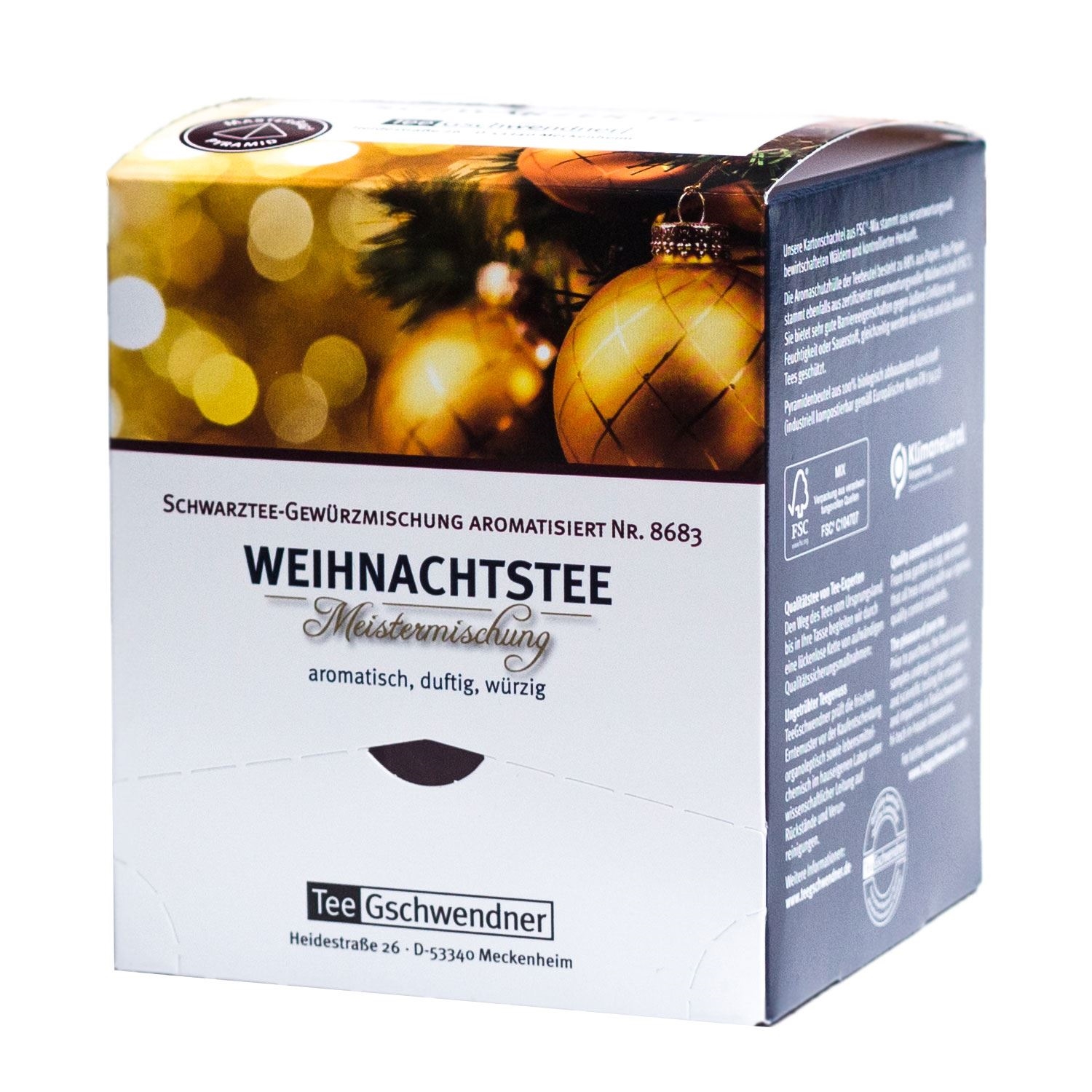 Tee Gschwendner Weihnachtstee Meistermischung Packung, weihnachtstee, gewürztee, aromatisch, duftend, meisternahrung