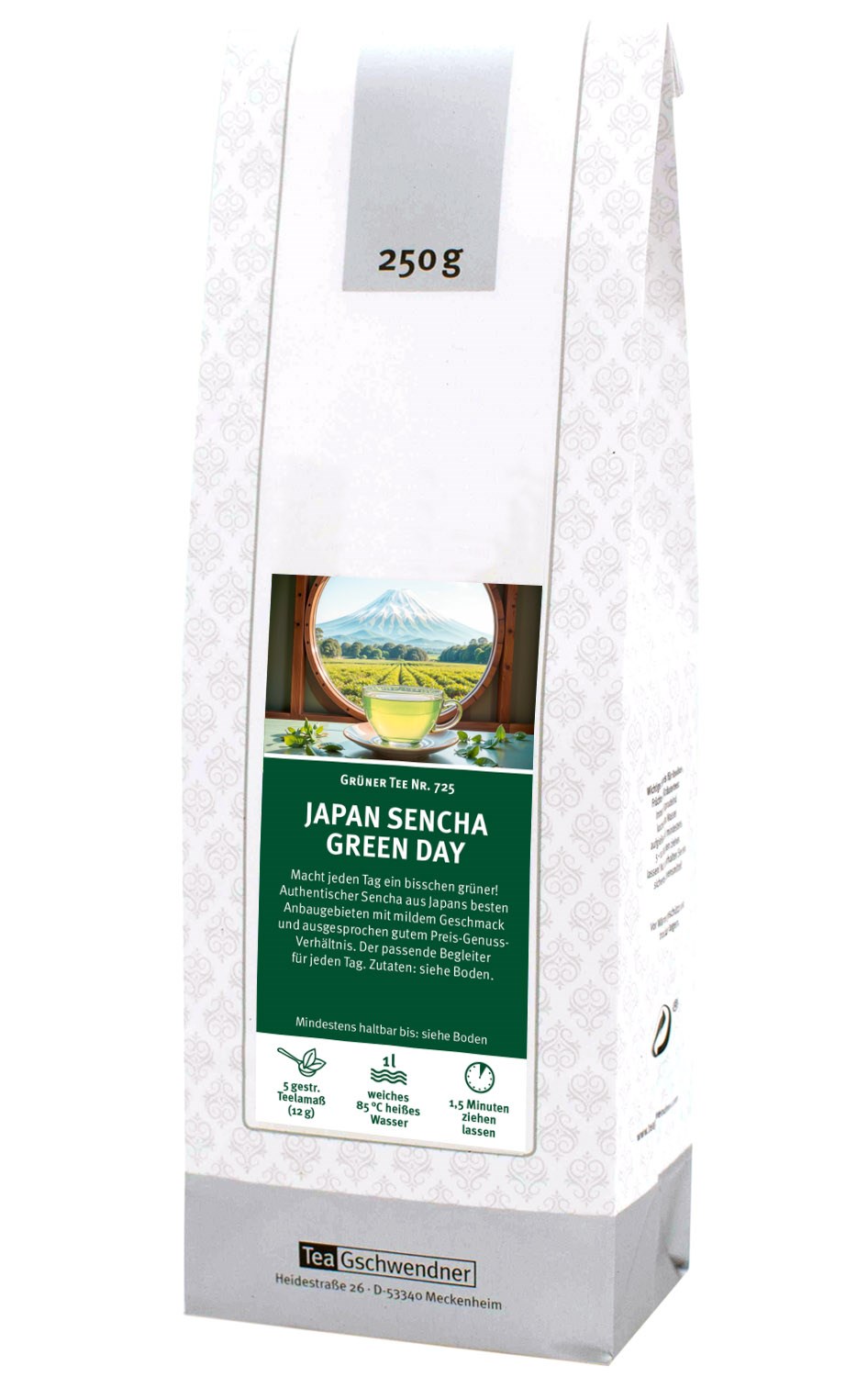 Teegschwendner Japan Sencha Green Day Grüntee 250g Beutel, Japan Sencha, Green Day, Green Tea, Sencha, 250 g