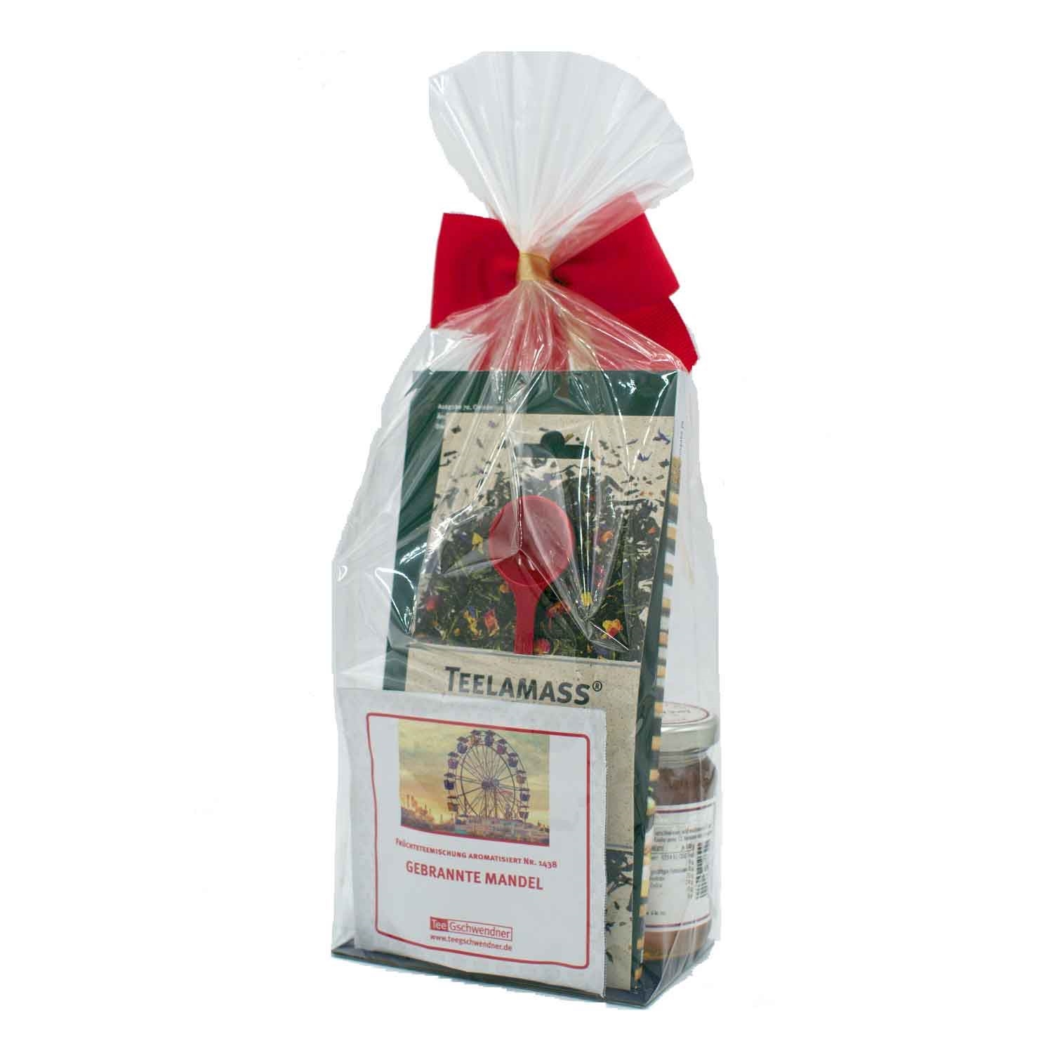Tee-Geschenkset Gebrannte Mandel im Folienbeutel, Teemischung, Tee-Set, Geschenkset, Mandeltee, Spirituosen-Tee