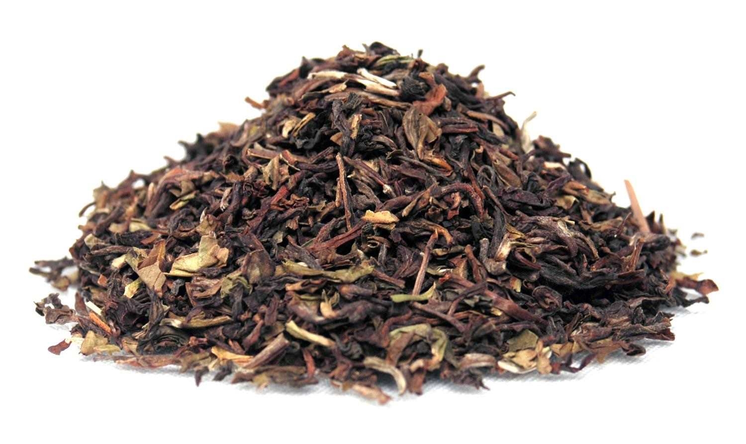 Haufen loser schwarzer Darjeeling-Tee, Tee-Tee, Schwarztee, gewaschen-Tee, lose Blätter, Kräuter-Tee