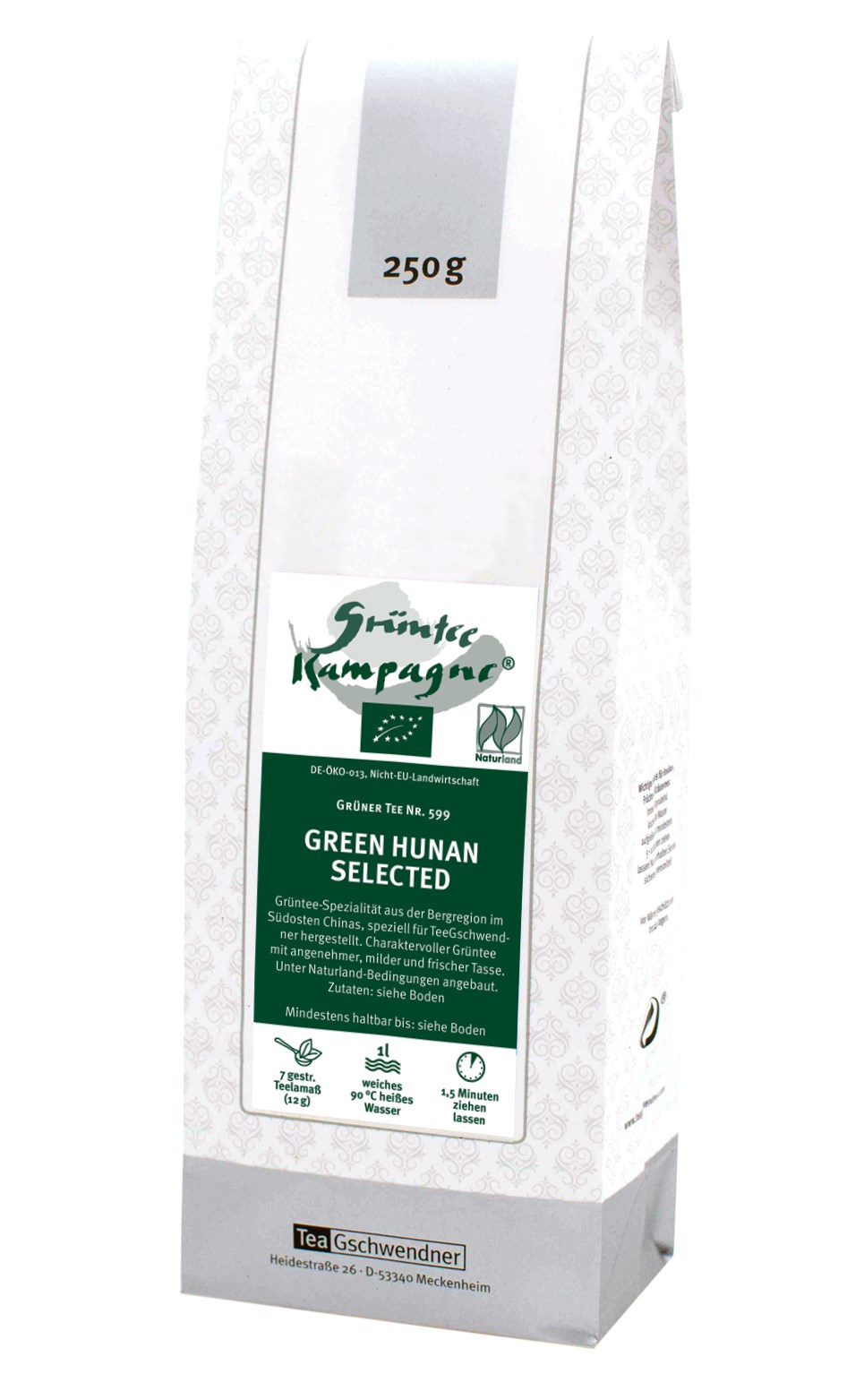 Teegschwendner Grüntee Green Hunan Selected 250g, tee, grüner tee, grüner hanan, selected, loser blatt