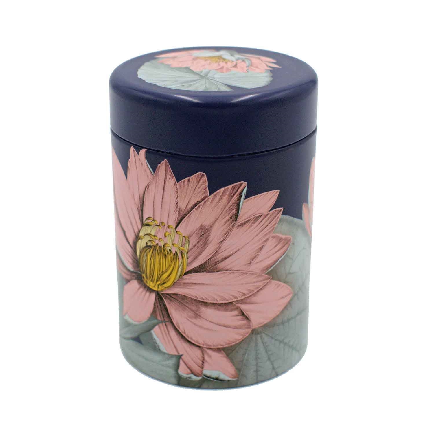 Tea tin EigenArt "Padma" 125g dark blue