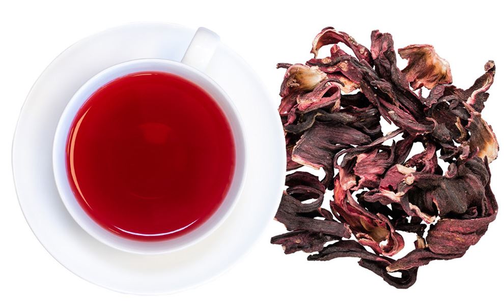 Infusion aux fleurs d'hibiscus (250g), fleurs d'hibiscus entières, thé aux  fleurs d'hibiscus séchées doucement, 100% pure et naturelle