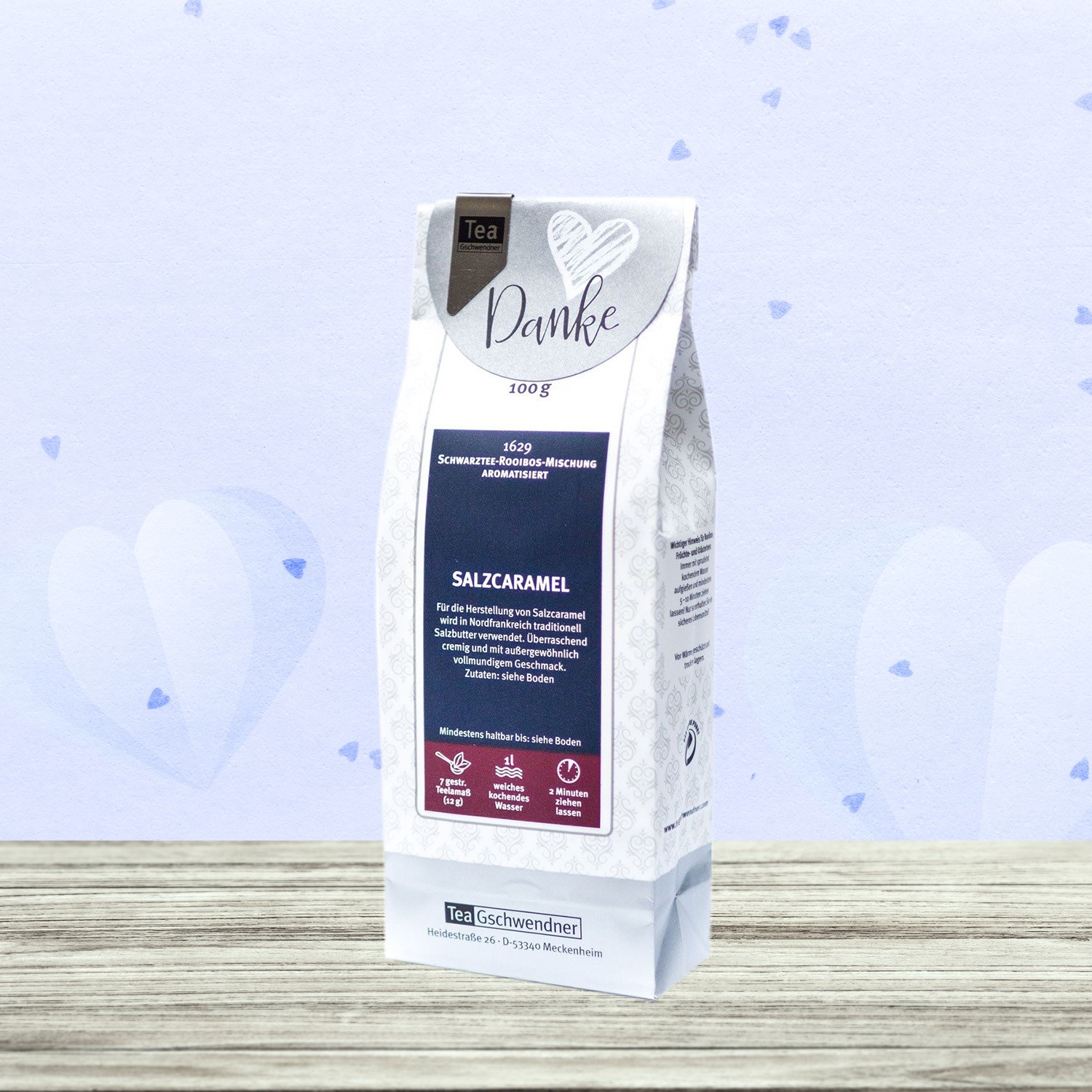 Tee, Salzkaramel, Schwarztee-Mischung, Aromatisiert, 100 g