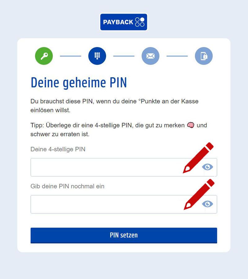 PAYBACK PINUmstellung